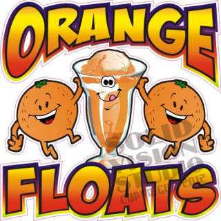 14 Orange Float Ice Cream Concession Trailer New Fun Food Menu Vinyl 