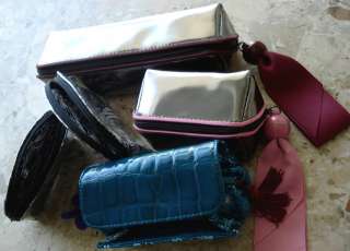 MAC COSMETIC MAKE UP BAGS CASES PURSES + BRUSH SET LOT COIN NEW 