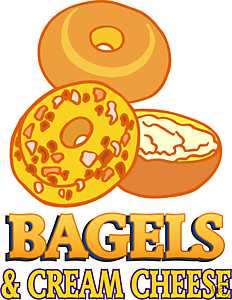 Bagel Cream Cheese Restaurant Concession Food Decal 14  