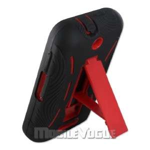   Hybrid Case Skin Cover for ZTE Score X500 Cricket Black & Red  