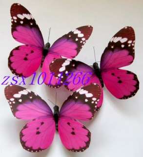 6pc hot pink Butterfly for Wedding/Home Decoration!8cm!  