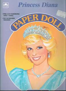 1985 Vtg Princess Diana Paper Doll Dolls Play Book OOP  