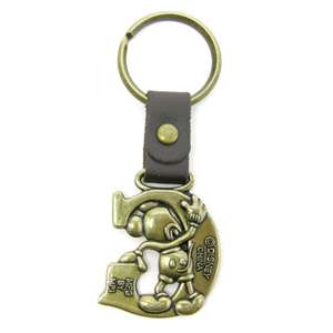 Disney Mickey Mouse Brass Key Ring Key chain Letter G  