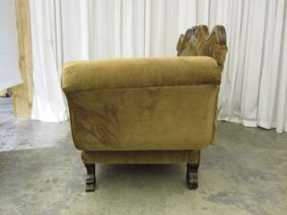Antique Roman Sofa Couch Adjustable Arm Removable Back  