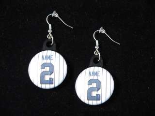 New York Yankees Personalized Jersey Earrings, NEW  