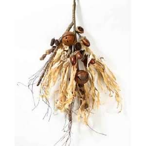  Fall Harvest Spray of Dried Corn Husks, Twigs, Acorns 