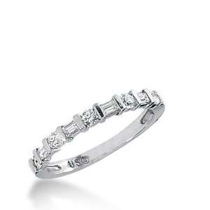 950 Platinum Diamond Anniversary Wedding Ring 5 Round Brilliant, 4 