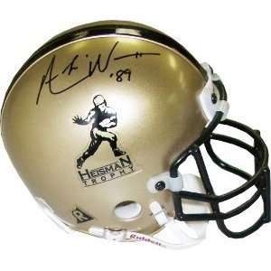 Andre Ware Autographed/Hand Signed Heisman Authentic Mini Helmet 89 