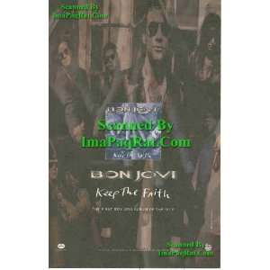 Bon Jovi Keep the Faith, Album Release Great Original Photo Print Ad 