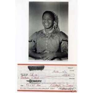  Butterfly McQueen GWTW Gone With The Wind Signed Check 
