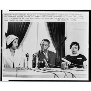  Mrs. Medger Evers,Charles Evers,Ruby Hurley,NAACP 1963 