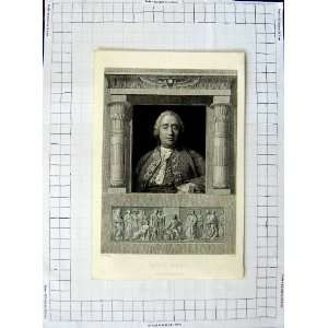  Antique Portrait C1790 C1890 David Hume Gentleman