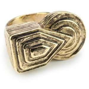  Low Luv by Erin Wasson Gold Plated Deco Ring Size 7 