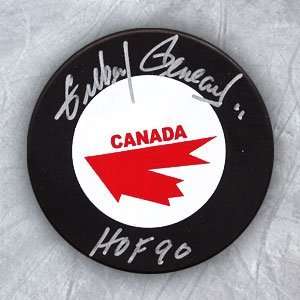  GILBERT PERREAULT Canada Cup SIGNED Hockey Puck Sports 