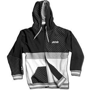   James Stewart Collection Athletic Zip Up Hoody   Small/Black/Grey