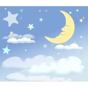 Brewster Jennifer Clark 94502 Pre pasted Wall Mural Moon and Stars, 84 