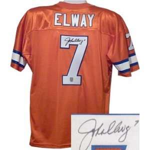 John Elway signed Denver Broncos Orange Prostyle Jersey