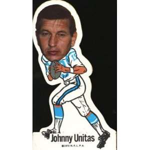 Johnny Unitas 1972 Nflpa Vinyl Sticker   Sports Memorabilia