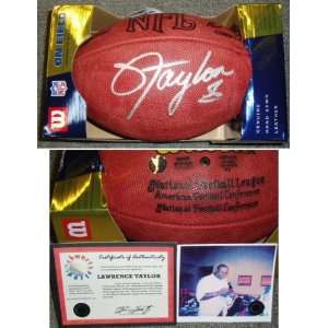  Lawrence Taylor Signed Wilson NFL Game Ball Sports 