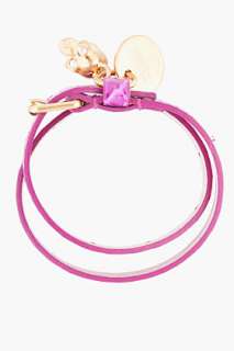 Alexander Mcqueen Purple Double Wrap Snake Bracelet for women  