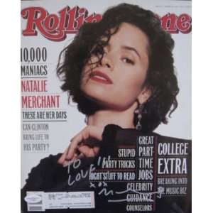 Natalie Merchant Signed RARE Rolling Stone Magazine JSA   Sports 