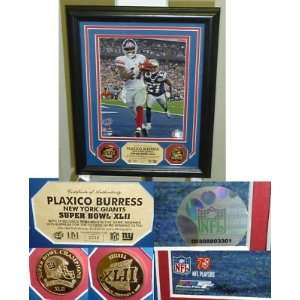 Plaxico Burress Framed Photo Coin Highland Mint Display   Framed NFL 