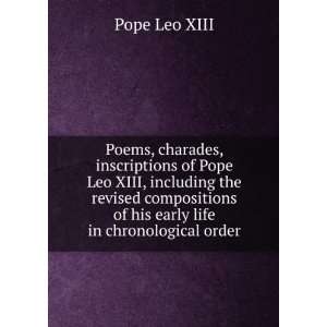  Poems, charades, inscriptions of Pope Leo XIII, including 