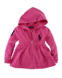 Ralph Lauren Childrenswear Girls Little Fleece Zip Thru Jacket 