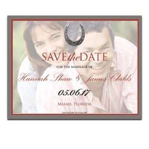    240 Save the Date Cards   Lucky Shoe Brown