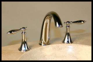   Widespread Bathroom Sink Chrome Faucet Wide Spread Installation  