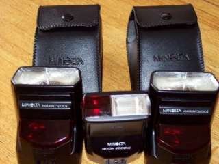 Lot of Three Minolta Maxxum Flash Units 3200i (2) and 2000xi  