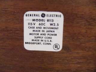   General Electric GE Model 8113 Desk Flip Clock Works Uniroyal Inc Wi