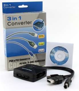 New PSX /PS2 Controller Adapter to PC/ Xbox/ Gamecube  