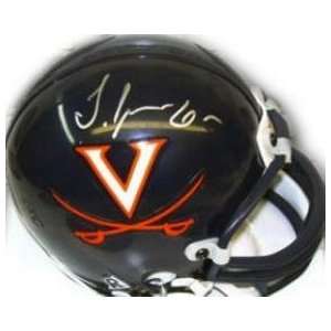  Signed Thomas Jones Mini Helmet   VIRGINIA Sports 