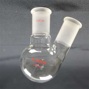 2neck round bottom glass flask 100ml,24/40lab glassware  