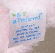   PREFERRED Pink Cream PATCHWORK Stitched BUNNY RABBIT Plush STUFFED Toy