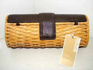 Michael Kors Santorini Handbag Clutch Dark Walnut  