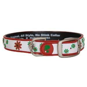 All Style, No Stink Holiday Dog Collar, Poinsettia Punch, Large 17 x 