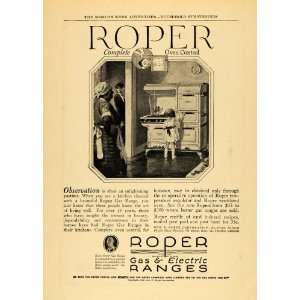 1924 Ad Roper Gas Electric Range Toddler Kitchen Oven 