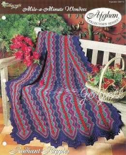 Radiant Ripples Afghan, Mile A Minute Wonders crochet pattern  