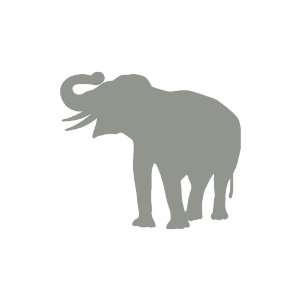  Elephant Large 10 Tall SILVER/GREY vinyl window decal 
