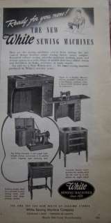 1946 WHITE Sewing Machine Portable & Desk Models Ad  
