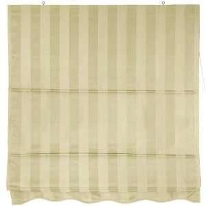 Simple Affordable Window Blinds   6 ft. Striped Fabric Roman Shades 