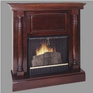 Real Flame Pillar Ventless Gel Fireplace   #1800 in Mahogany (Mahogany 