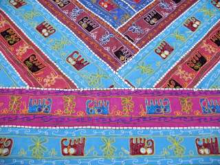   vibrant multicolor 5 pc indian bedding bedspread set in cal king