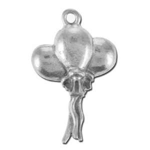  23mm Antique Silver Balloons Pewter Charm Arts, Crafts 