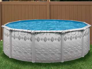 18X52 Pacific Round Above Ground Swimming Pool Kit   20 Year Warranty 
