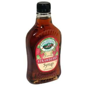Maple Grove, Syrup Natural Strawberry, 8.5 Ounce (12 Pack)  