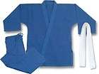 blue judo jujitsu mma single weave uniform gi suit size