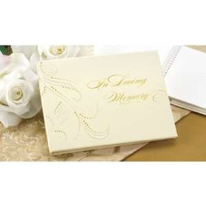    In Loving Memory Swirl Dots Ivory Guest Book: Everything Else